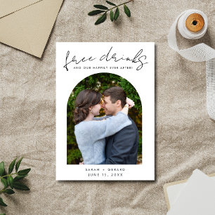 Free Drinks Unique Photo Wedding Save The Date
