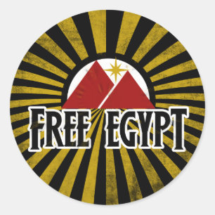 Free Egypt Classic Round Sticker