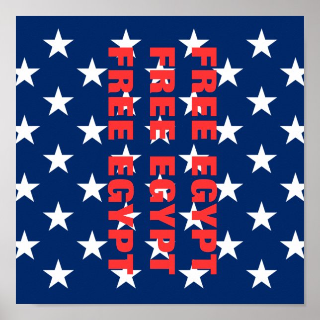 FREE EGYPT RED WHITE BLUE POSTER (Front)