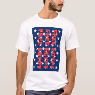 FREE EGYPT RED WHITE BLUE T-Shirt