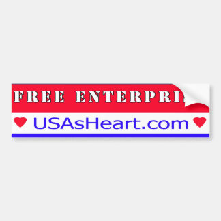 Free Enterprise - Heart of America Bumper Sticker