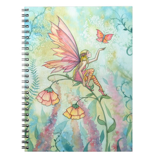 Free Fairy and Butterfly Art by Molly Harrison Notebook (Front)