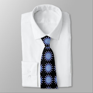 Free Flowing Floral Gorgeous Green Blue Purple Art Tie