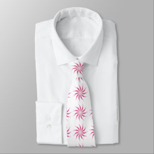 Free Flowing Floral Pretty In Pink Leaf Art  Tie