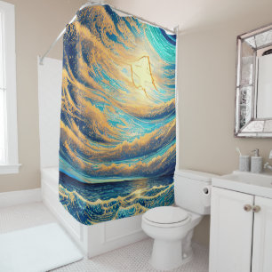 Free Flowing Reflections Shower Curtain