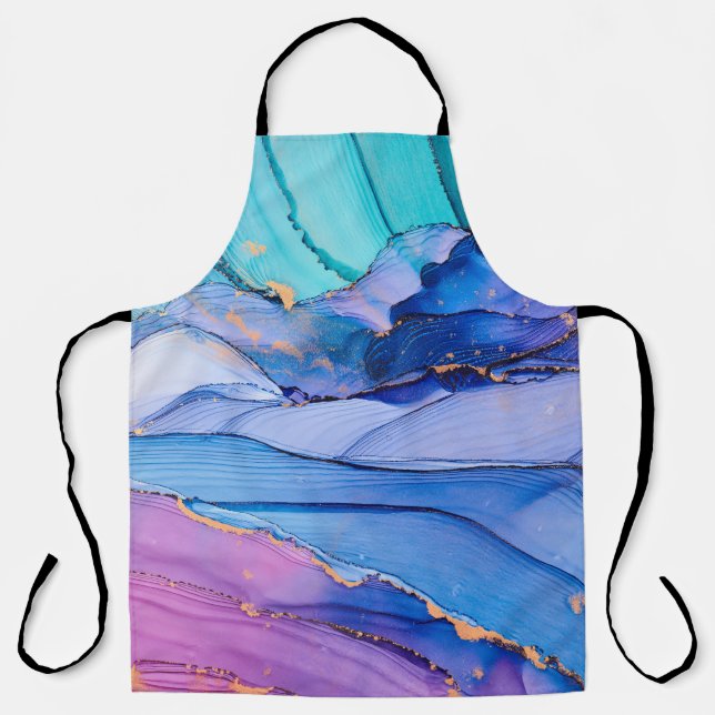 Free-flowing textures, luxury abstract art. apron (Front)