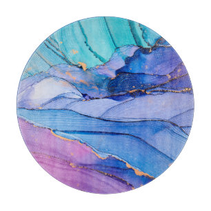 Free-flowing textures, luxury abstract art. cutting board