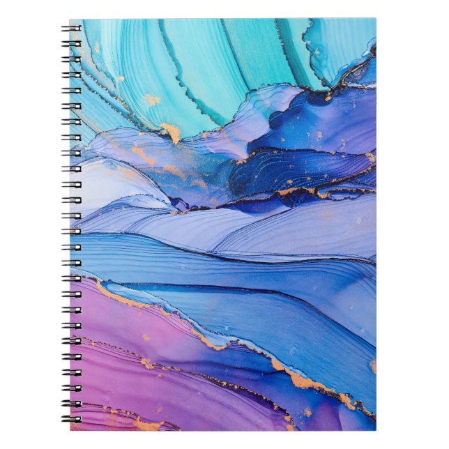 Free-flowing textures, luxury abstract art. notebook (Front)