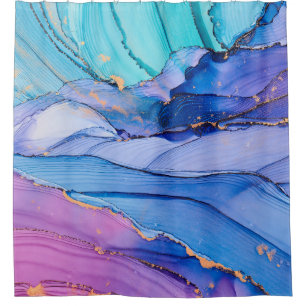 Free-flowing textures, luxury abstract art. shower curtain