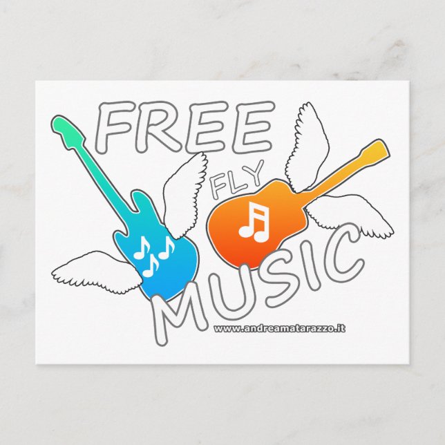 Free Fly Music    Postcard (Front)