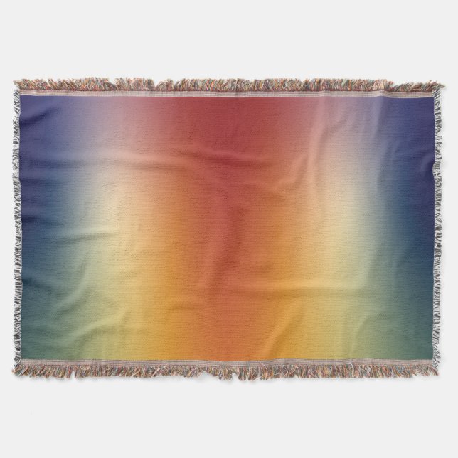 free form gradient on throw fleece blanket (Front)