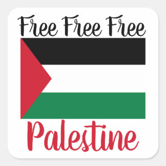 Free Free Free Palestine Square Sticker