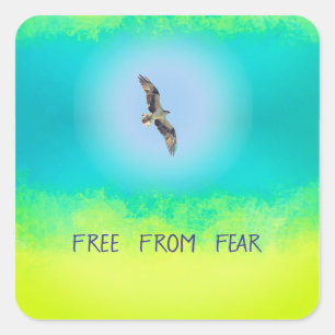 Free from fear. Glory to Ukraine Square Sticker