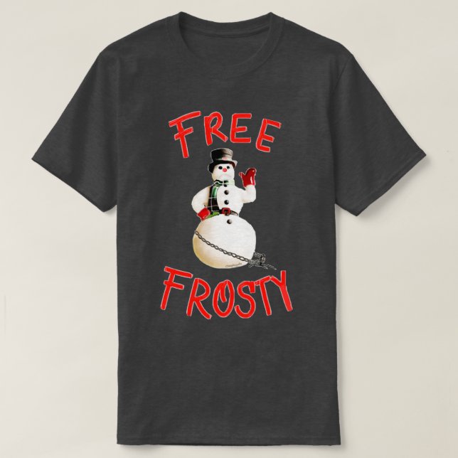 Free Frosty Christmas with The kranks Christmas Gi T-Shirt (Design Front)
