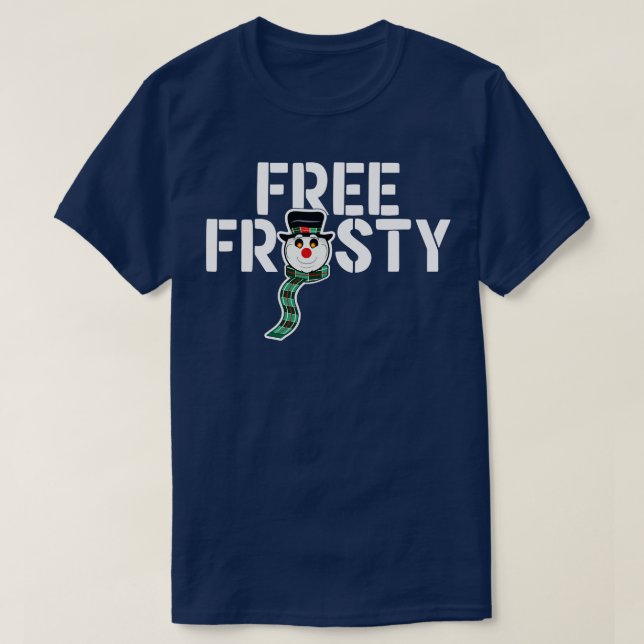 Free Frosty Snoman Head T-Shirt (Design Front)