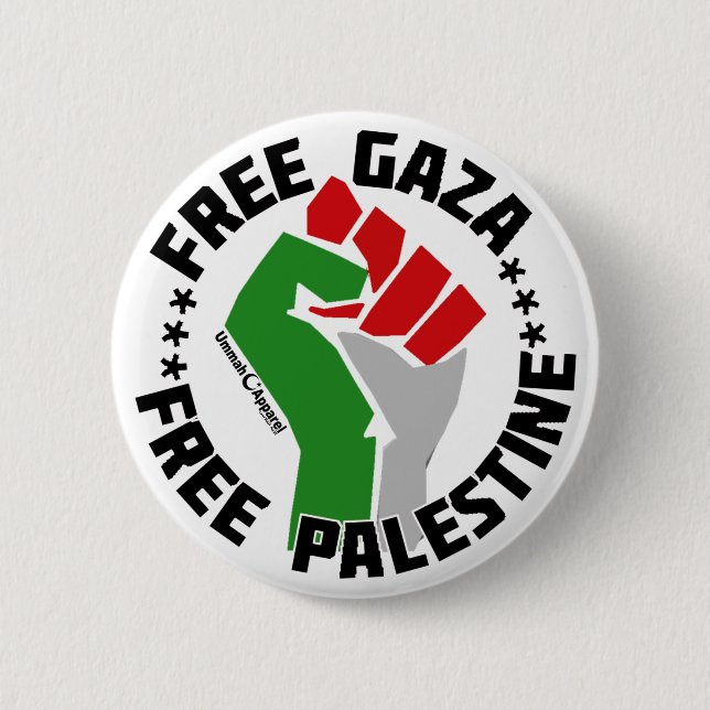 free gaza free palestine 6 cm round badge (Front)