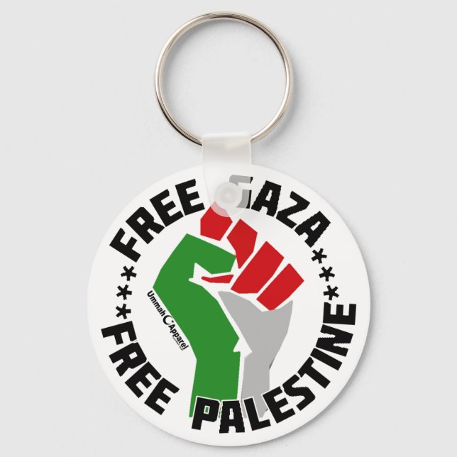 free gaza free palestine key ring (Front)