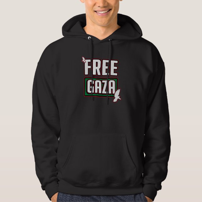 Free Gaza Palestine Free Palestine Help Gaza Pales Hoodie (Front)