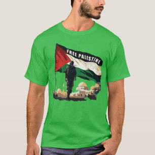 Free Gaza Retro Palestine flag T-Shirt