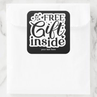 Free gift inside sticker