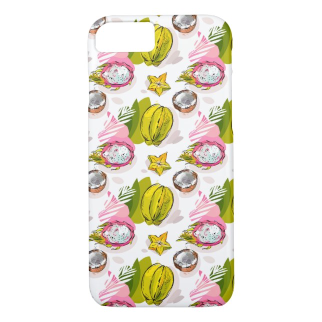 Free Hand Textured Fruit Pattern Case-Mate iPhone Case (Back)
