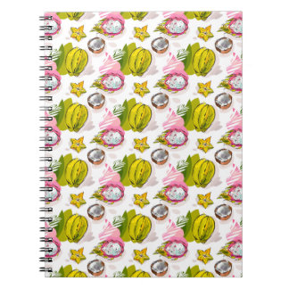 Free Hand Textured Fruit Pattern Notebook