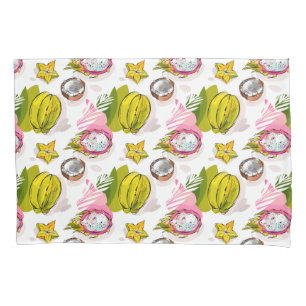 Free Hand Textured Fruit Pattern Pillowcase