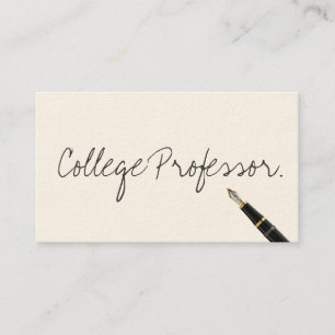 Free Handwriting Script Professor Business Card