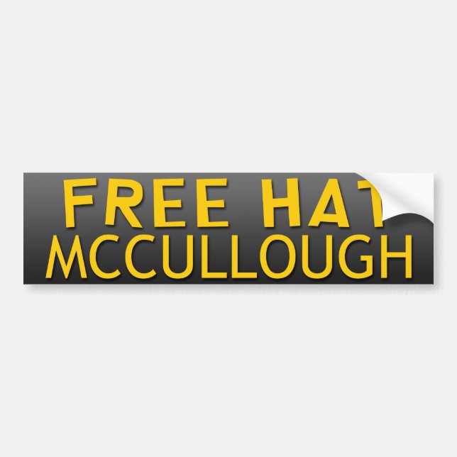 Free Hat McCullough Bumper Sticker (Front)