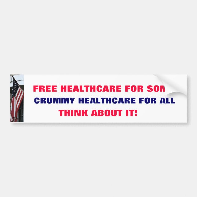 Free healthcare bumper sticker (Front)