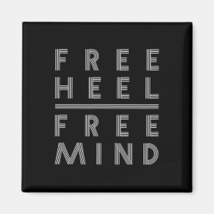 Free Heel - Free Mind - Telemark Skiing Magnet