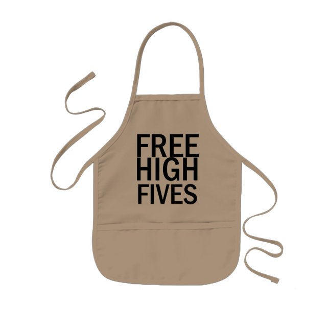 Free High Fives Kids Apron (Front)