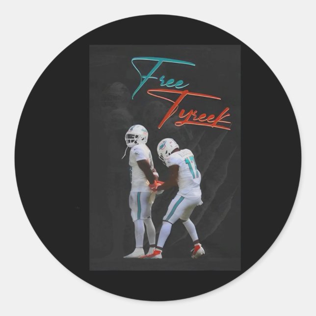 Free Hill Tyreek  Classic Round Sticker (Front)