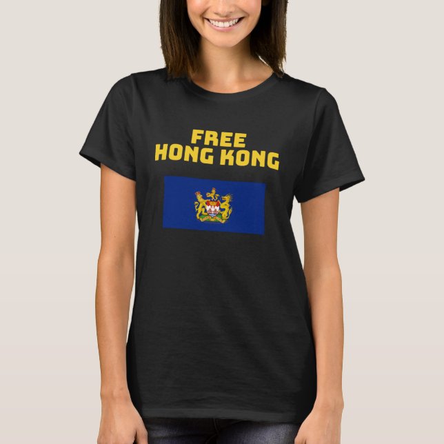 Free Hong Kong Autonomy Movement Derivative Flag P T-Shirt (Front)