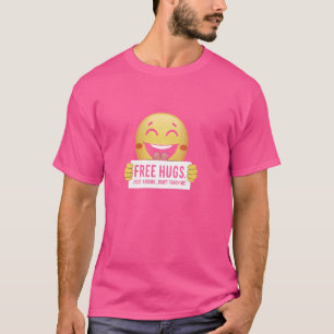 Free Hug Just Joking Don't Funny Sarcastic Novelty T-Shirt