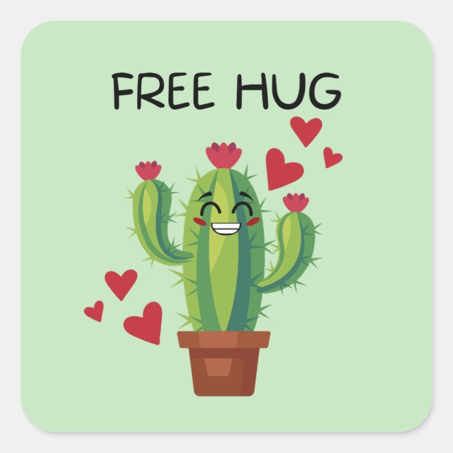 Free Hug     Square Sticker (Front)