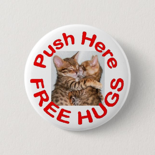 Free Hugs 3 6 Cm Round Badge (Front)