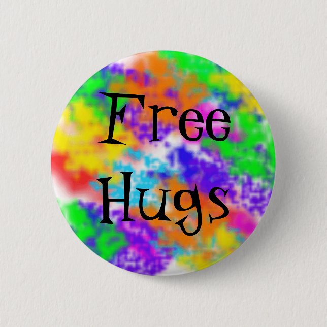 Free Hugs 6 Cm Round Badge (Front)