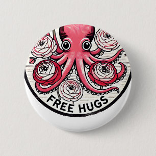 Free Hugs                                          6 Cm Round Badge
