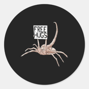 Free Hugs Alien Vintage Design For Men Women Girl  Classic Round Sticker