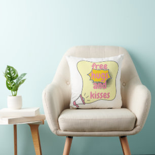 free hugs and kisses cushion