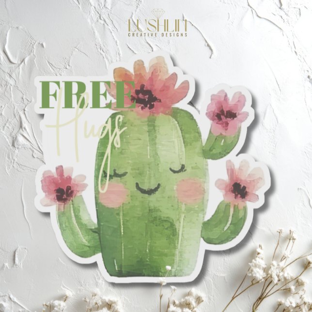 Free Hugs Cactus – Cute Succulent Plant Desing (Creator Uploaded)