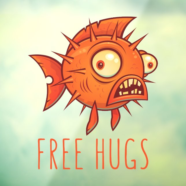 Free Hugs Cartoon Blowfish (Sheet 3)