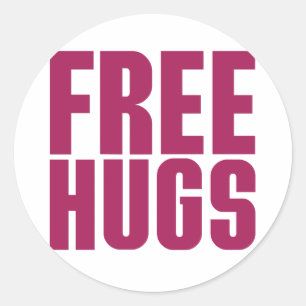 Free Hugs Classic Round Sticker