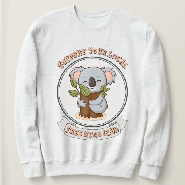 Free hugs club sweatshirt (Design Front)