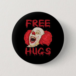 Free Hugs Halloween Evil Killer Scary Clown Horror 6 Cm Round Badge