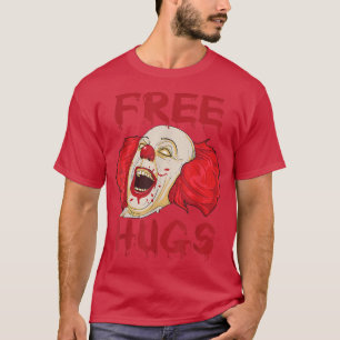 Free Hugs Halloween Evil Killer Scary Clown Horror T-Shirt
