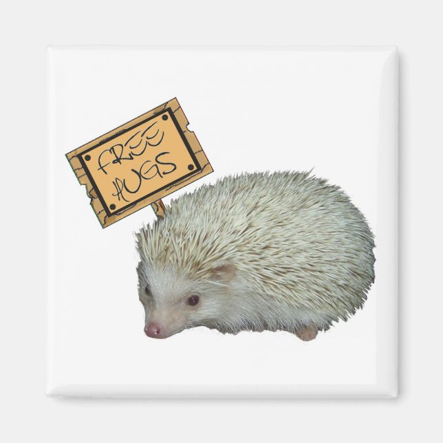Free Hugs Hedgehog Magnet (Front)