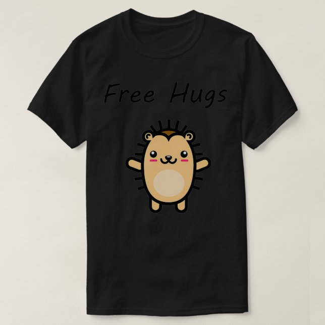 Free Hugs Hedgehog  T-Shirt (Design Front)