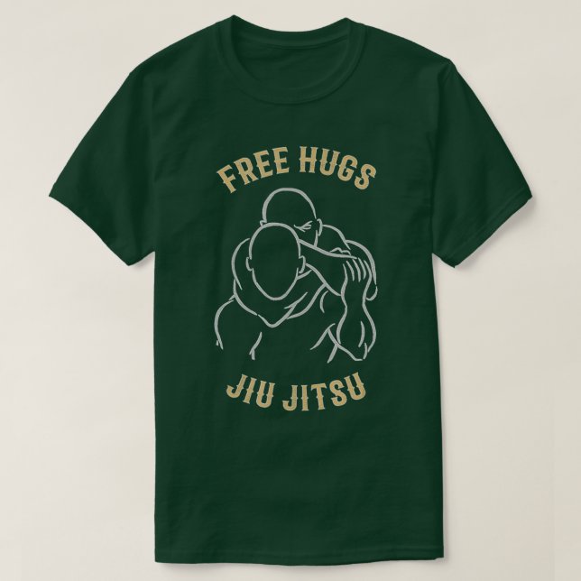 Free Hugs Jiu Jitsu BJJ MMA Grappling funny T-Shirt (Design Front)